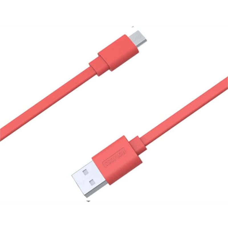 Romoss USB to Micro USB 1m Flat Cable – Red