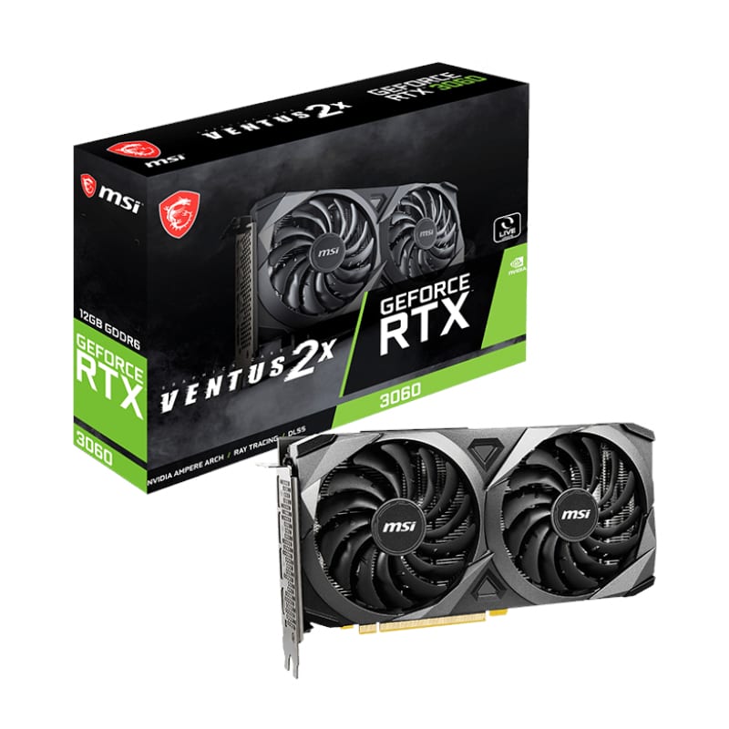 MSI Nvidia GeForce RTX 3060 VENTUS 2X 12GB 192-Bit GPU Graphics Card