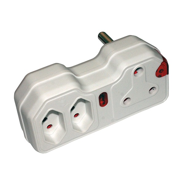 Bulk Pack 2 x Current Surge Protected Adaptor – 1 x 16 Amp – 2 x 5 Amp