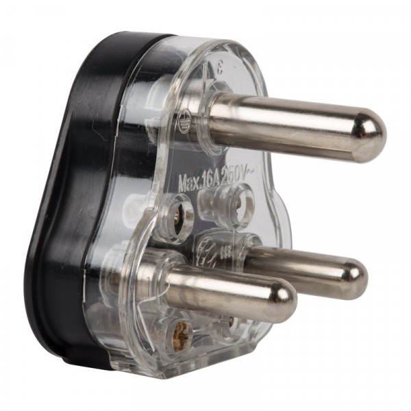 Nexus Hollow Pin Plugtop – 16 Amp – Black – 5 Pack