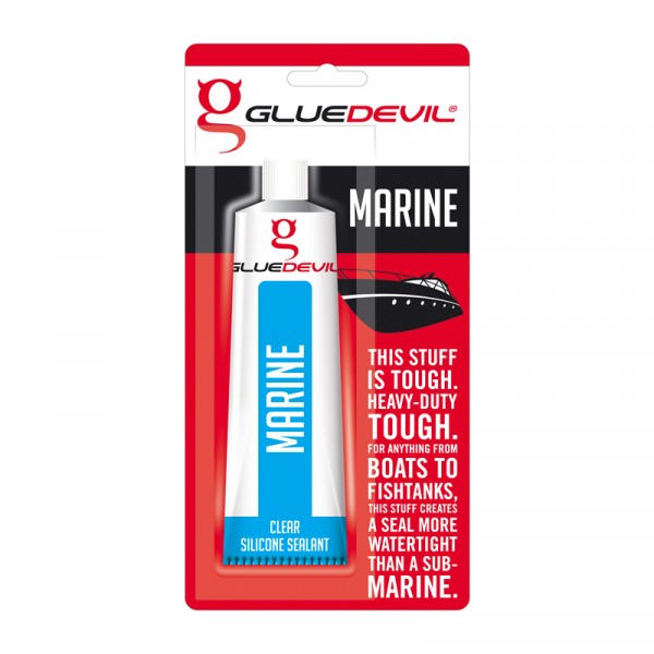 Bulk Pack 3 x GlueDevil Marine Silicone Blister Packs – 90ml – Clear