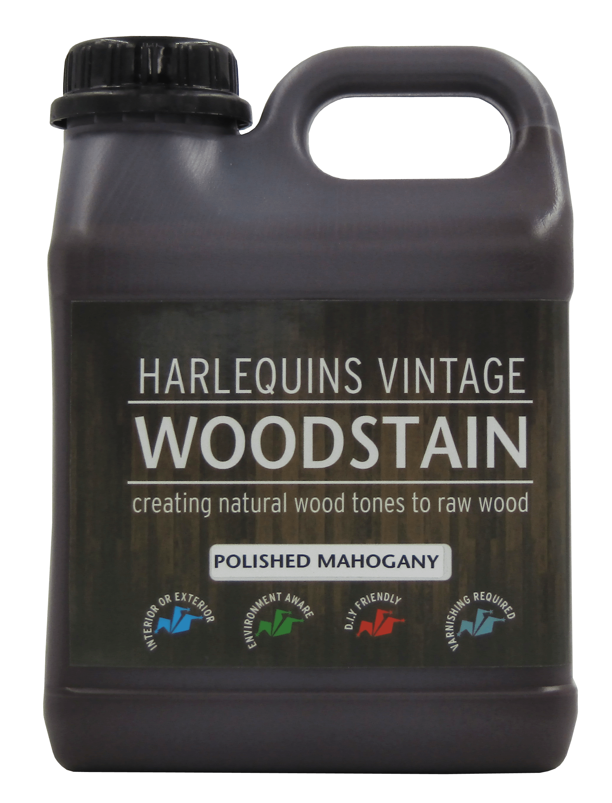 Harlequin – Wood Stain / Natural Woodstain – 1 Litre – Polished Mahogany