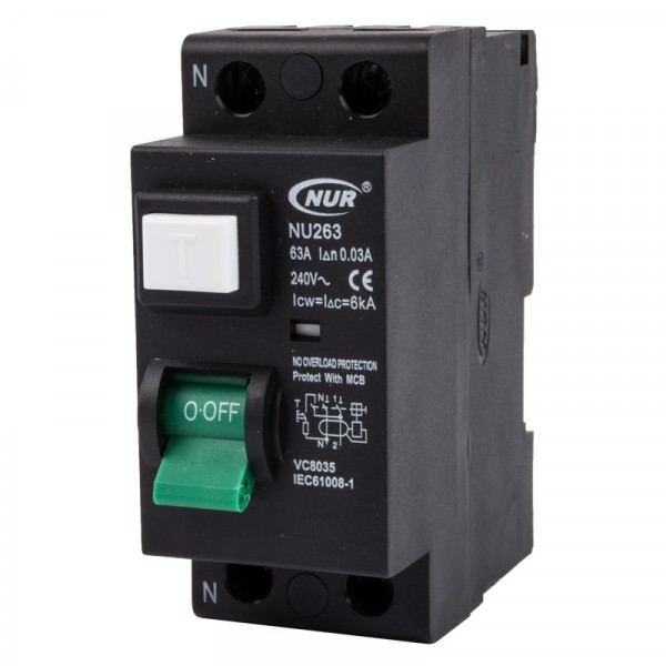 Mini Rail DP Earth Leakage – 63 Amp x 6 ka