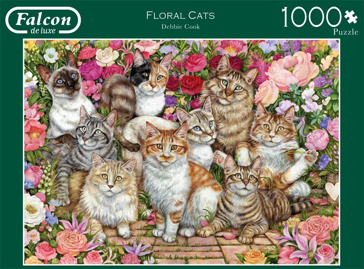 Jumbo Falcon Floral Cats – 1000 Piece