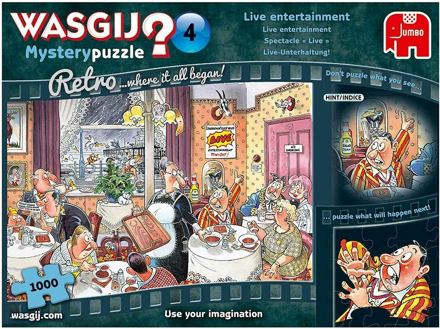 Jumbo Wasgij Retro Mystery 4 Live Entertain – 1000 Piece