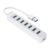 Orico 7 Port USB 3.0 Hub – White Orico 7 Port USB 3.0 Hub – White
