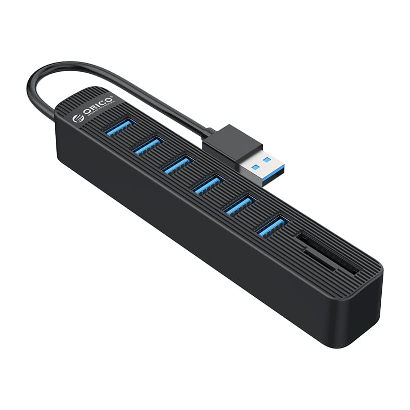 Orico 6 Port USB3.0 Hub with Card Reader – Black