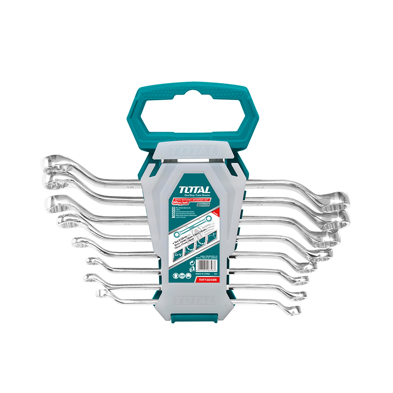 TOTAL 8 Piece Offset Ring Spanner Set