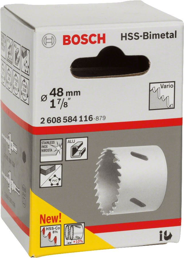 HSS bi-metal holesaw for standard adapters 48 mm, 1 7/8″
