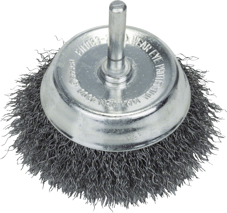 Wire Cup Brush 70 mm, 0,2 mm for Drills, Crimped Wire