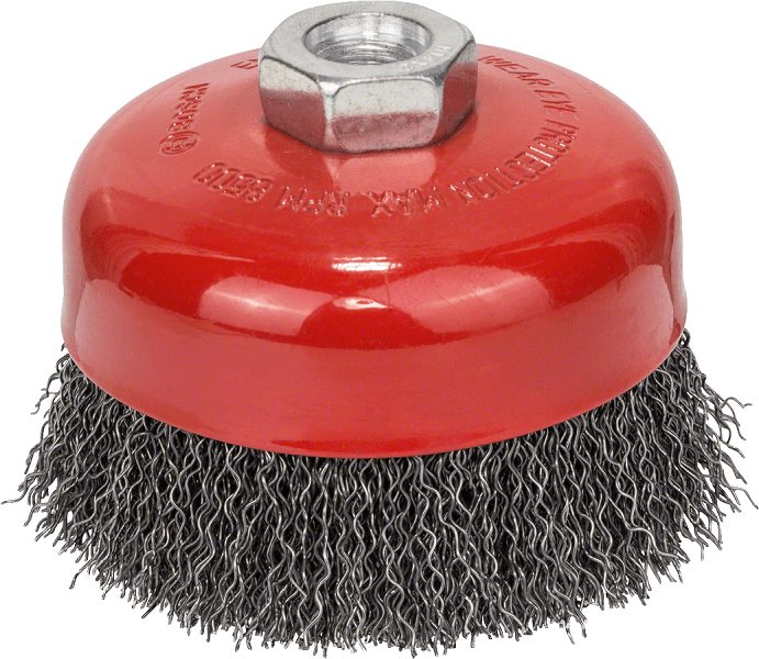 Wire Cup Brush 100 mm, 0,5 mm, M14 Angle Grinder, Crimped Wire