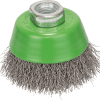 Wire cup brush, stainless 65 mm, 0,3 mm, M14, crimped wire Wire cup brush, stainless 65 mm, 0,3 mm, M14, crimped wire