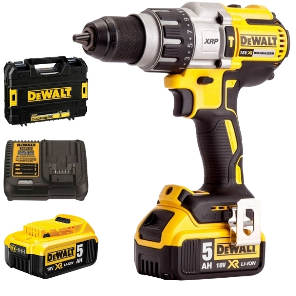 Dewalt – Cordless Drill with 2 x Li-Ion Batteries (5.0Ah) & A Charger