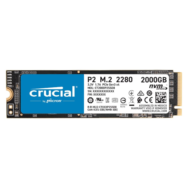 Crucial P2 2TB PCIE M.2 NVME SSD