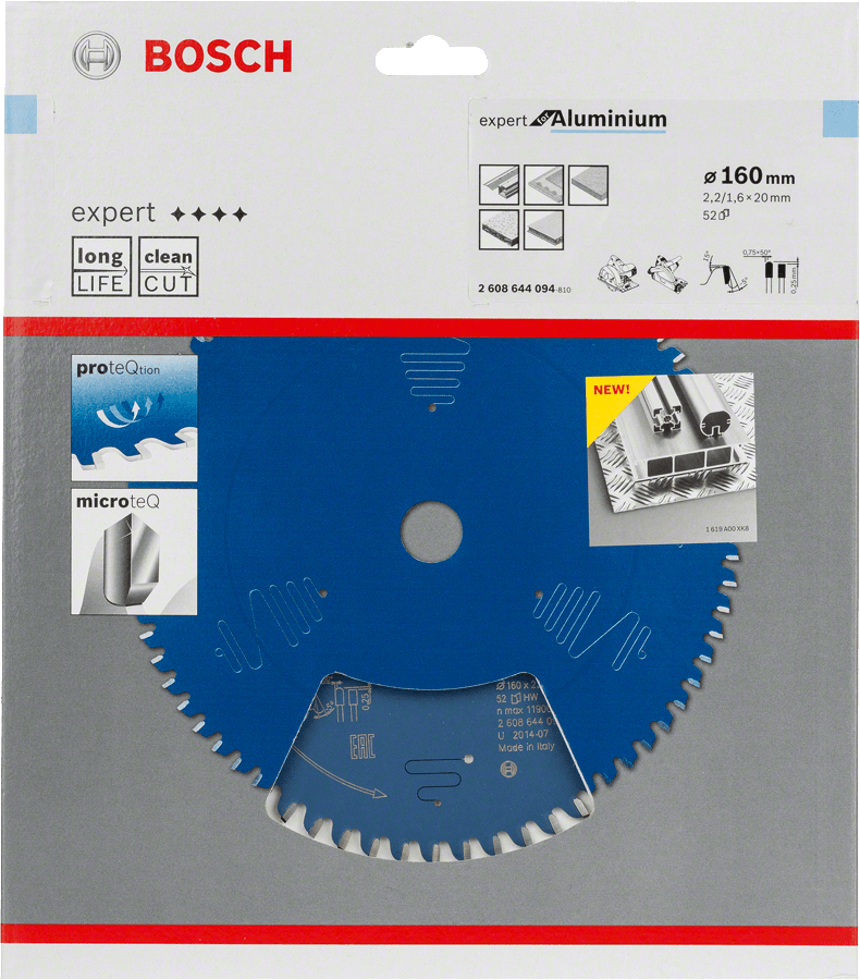 Expert for Aluminium 160 x 20 x 2,2 mm, 52