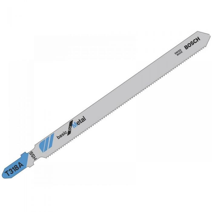 Jigsaw blade HSS T 318 A Basic for Metal, 5 Piece