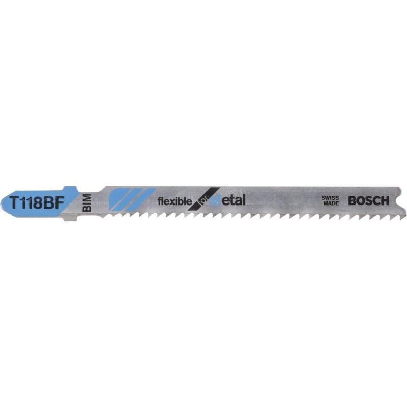 Jigsaw blade BIM T 118 BF Flexible for Metal, 3 Piece