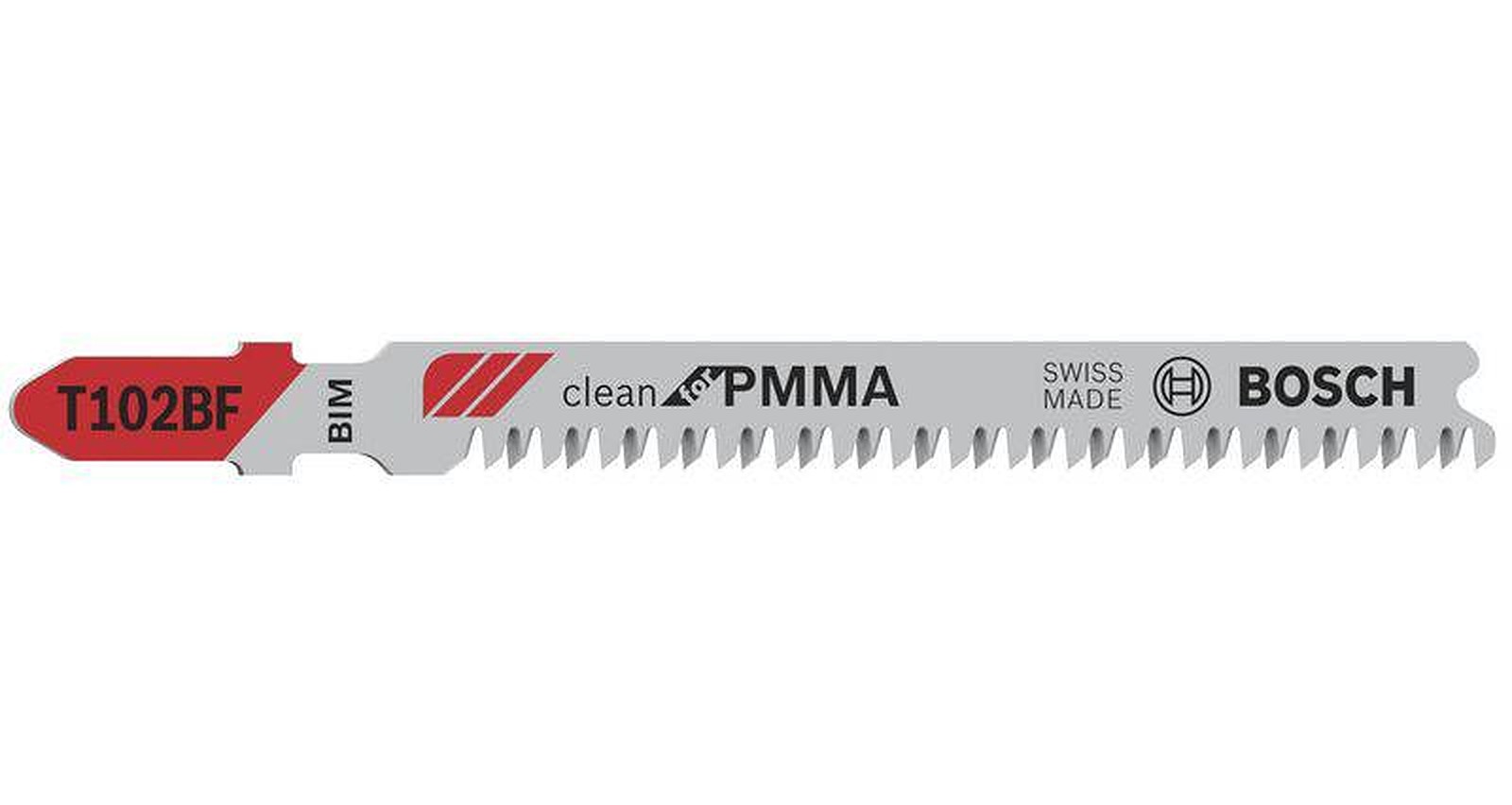 Jigsaw blade BIM T 102 BF Clean for PVC, 3 Piece