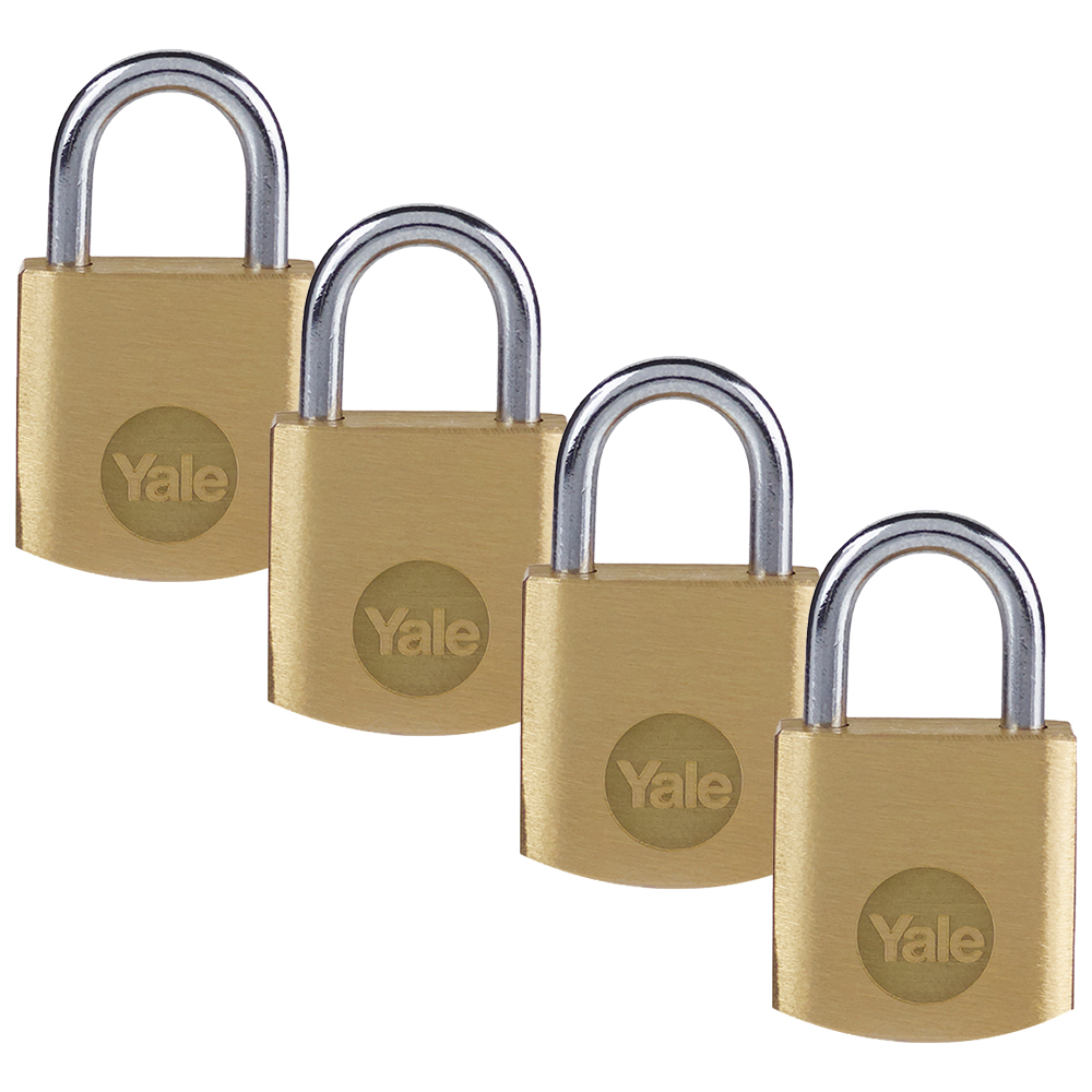Yale Brass Padlock Pack 4
