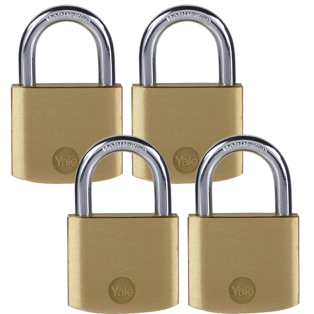 Yale 40mm Brass padlock pack4