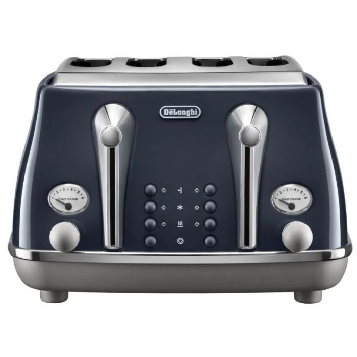Delonghi Icona Capitals 4 Slice Toaster, London Blue (CTOC4003.BL)