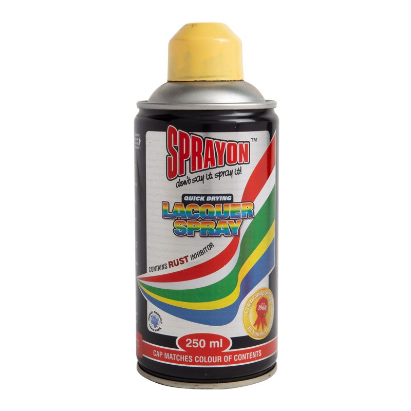 Sprayon Maize Yellow Lacquer Spray Paint (250ml)