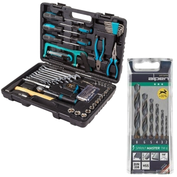Bort -Socket and Spanner Set (84 Piece) & Alpen Sprint Master Bit Set (6 Piece)