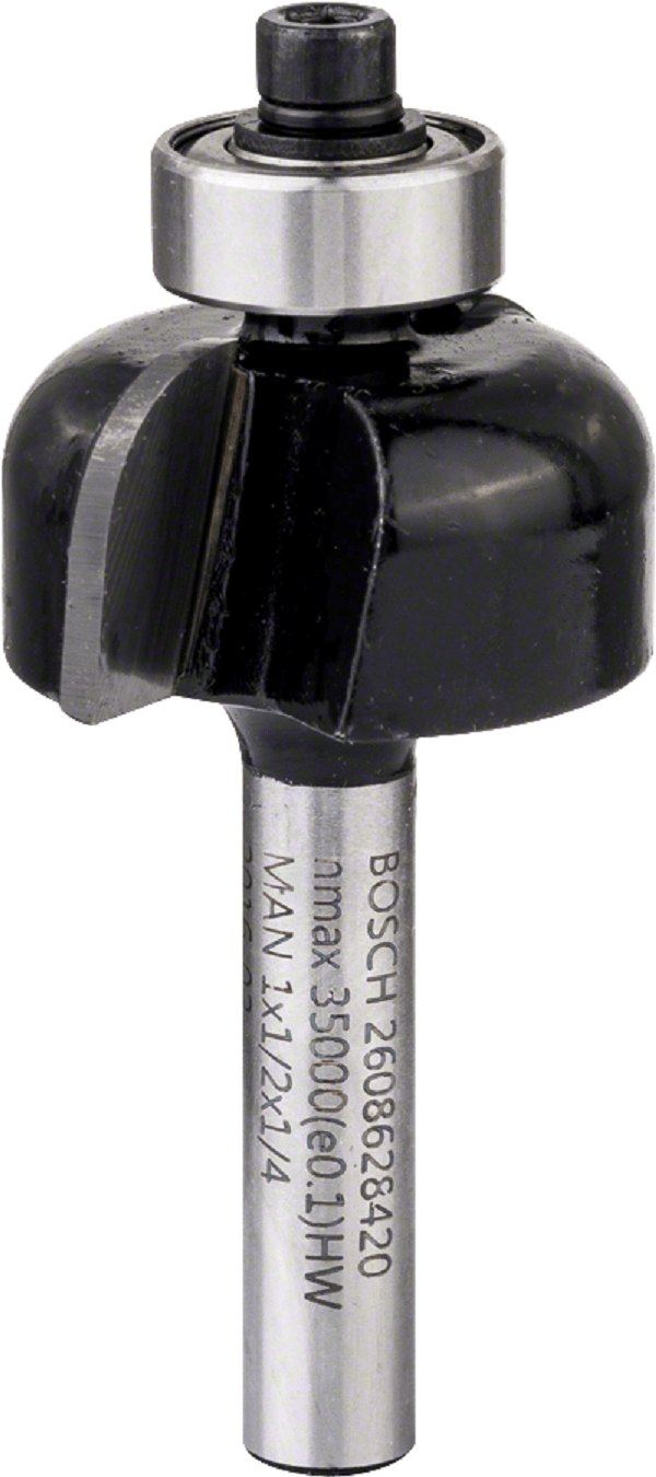 Core box bits 1/4″, R1 6,3 mm, D 25,4 mm, L 12,7 mm, G 54 mm