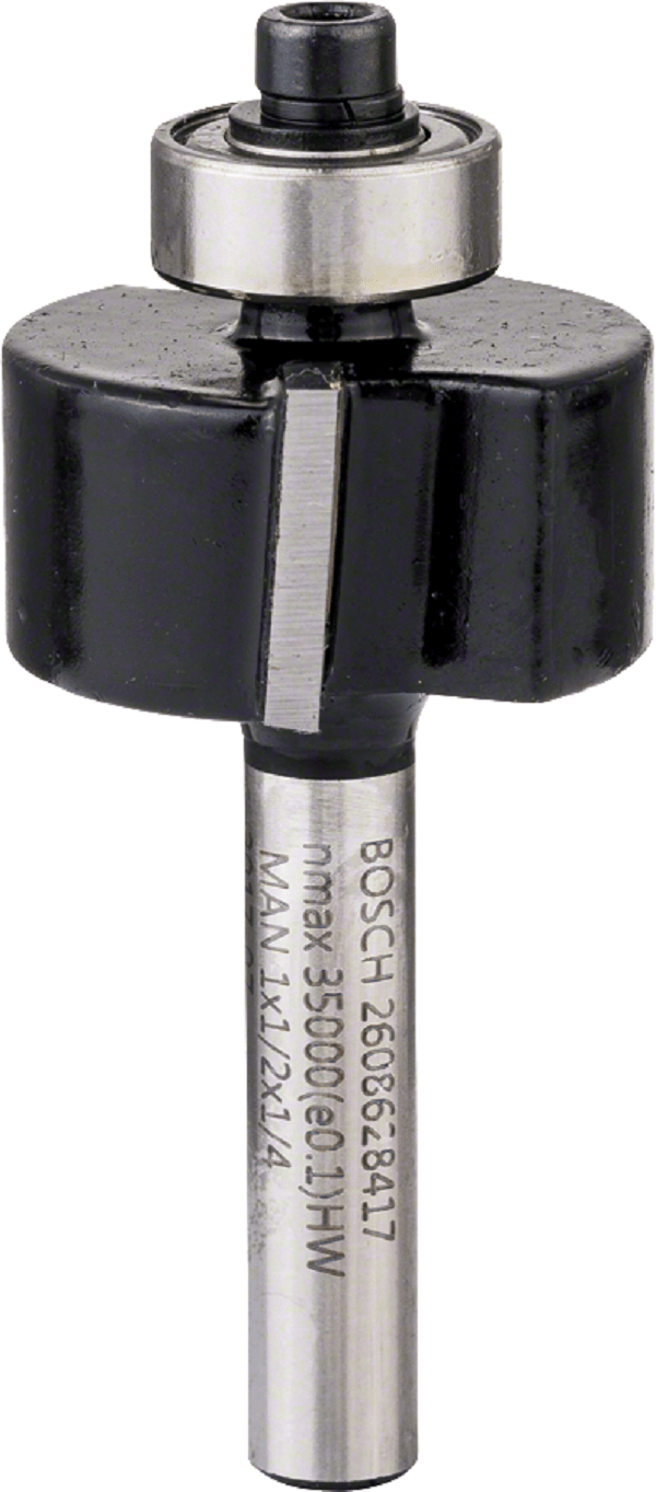 Rebating bits 1/4″, D1 25,4 mm, L 12,7 mm, G 54 mm