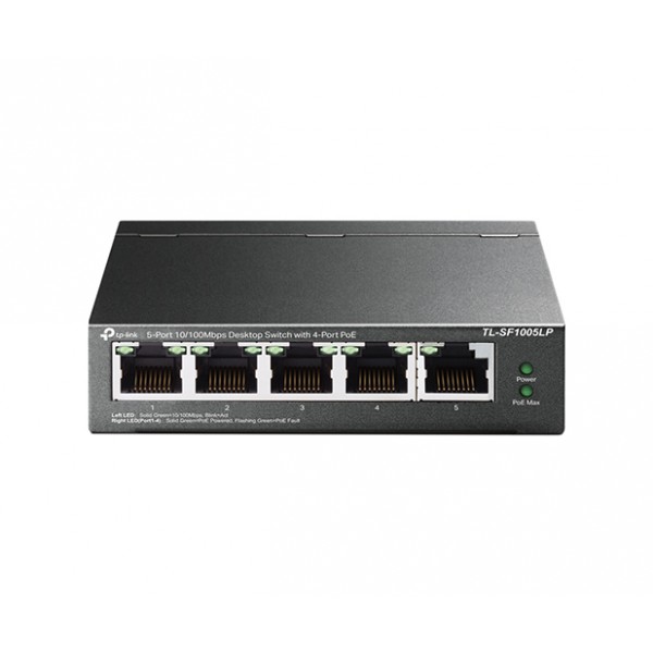 TP-Link TL-SF1005LP 5-Port 10/100Mbps Desktop Switch with 4-Port PoE