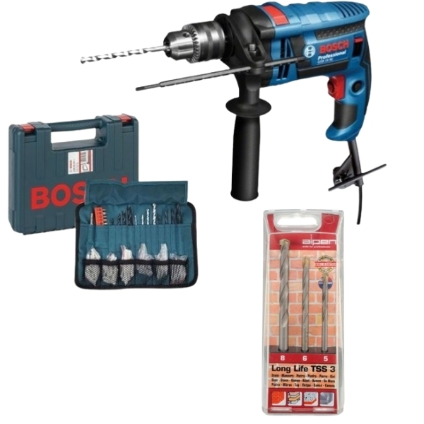 Bosch – Impact Drill Combo(GSB 13 RE) & Alpen Masonry Drill Bits(3Piece)