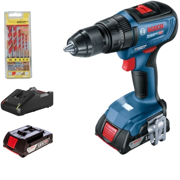Bosch- Cordless Drill Combo(GSB18V-50) & Alpen Multicut Drill Bits(5Piece)