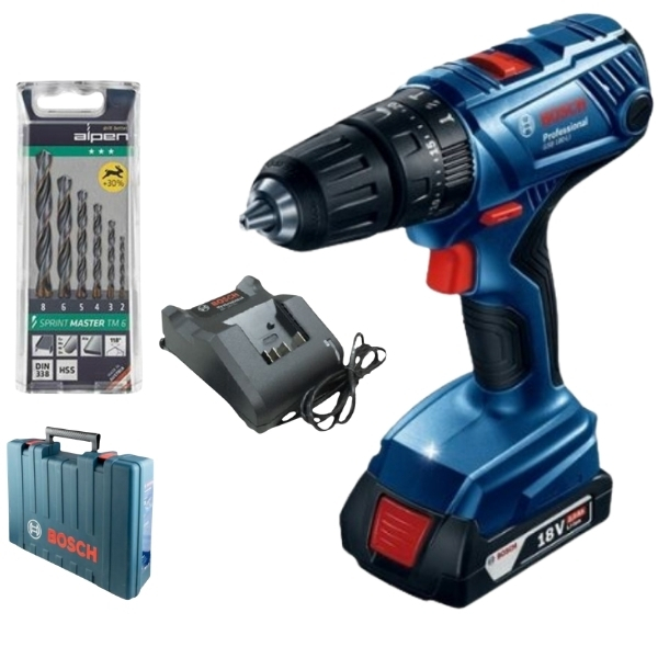 Bosch-Cordless Impact Drill (GSB 180-LI) & Alpen Sprint Master Bits(6Piece)