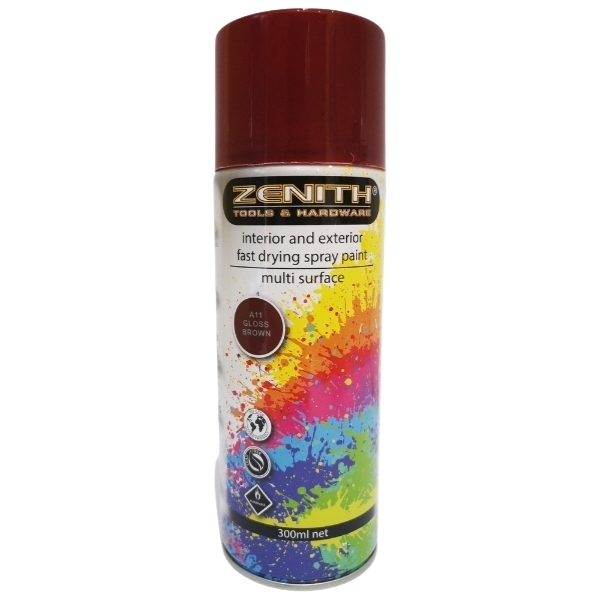 Zenith – Spray Paint – 300ml (Gloss Brown – A11)