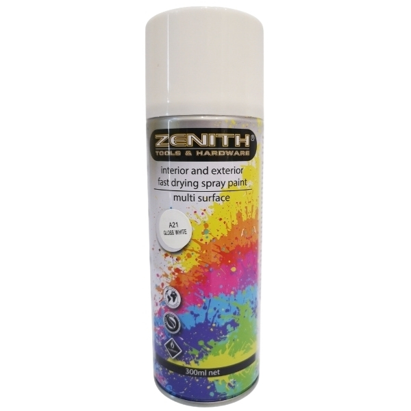 Zenith – Spray Paint – 300ml (Gloss White – A21)