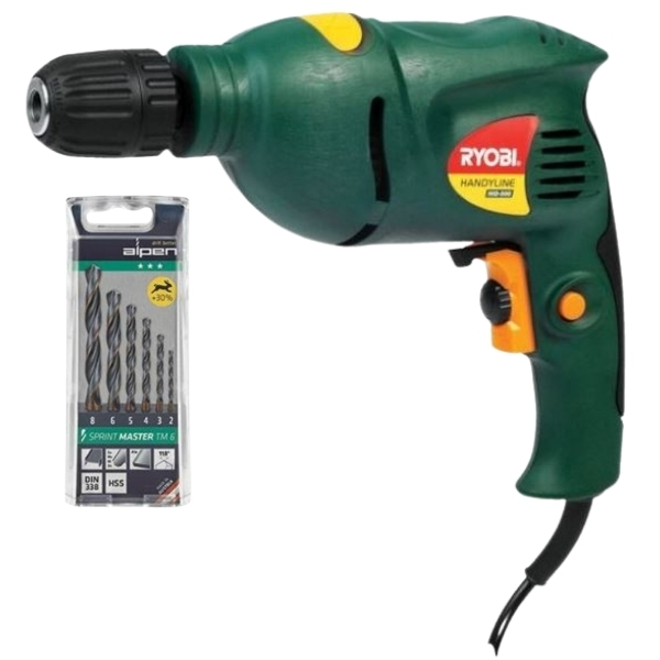 Ryobi – Impact Drill (500W) & Alpen Sprint Master Bits (6Piece)