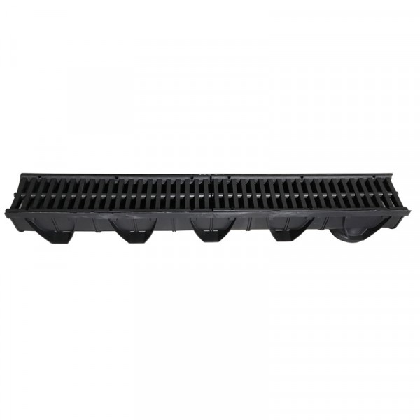 Co-Drain Channel Kit – 1 Meter – Black – 3 Piece