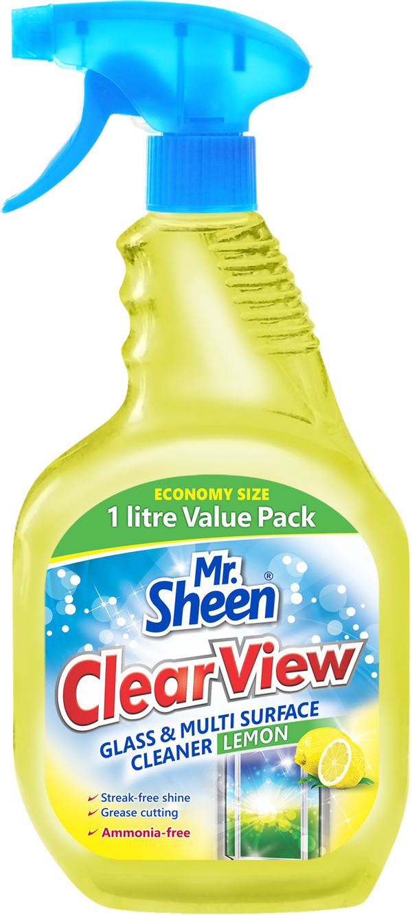Shield Mr Sheen Glass Cleaner Lemon 1L
