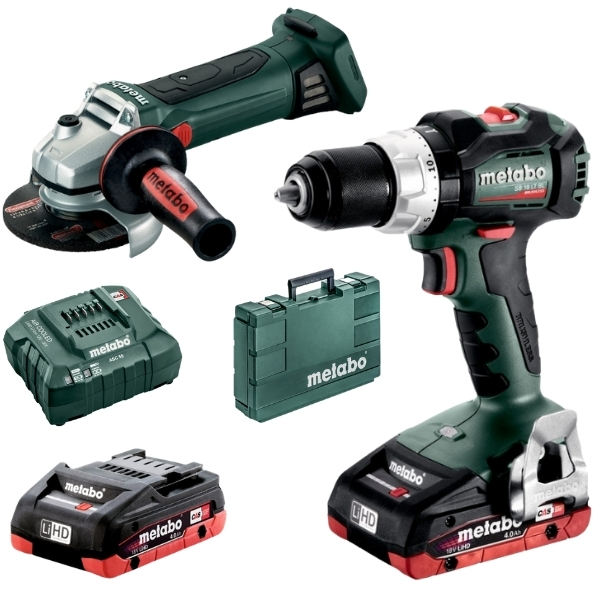 Metabo- Cordless Drill(602316800) & Cordless Angle Grinder(602174890) Combo