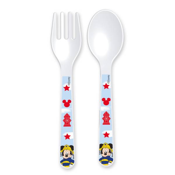 Disney Toddler 2 Piece PP Cutlery Set Mickey To The Rescue