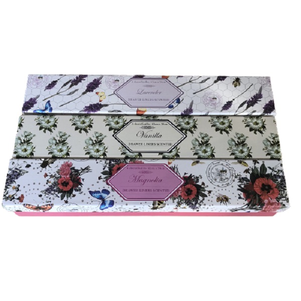 Drawer Liners Scented in Gift Box – Set of 3 – Lavender, Vanilla & Magnolia
