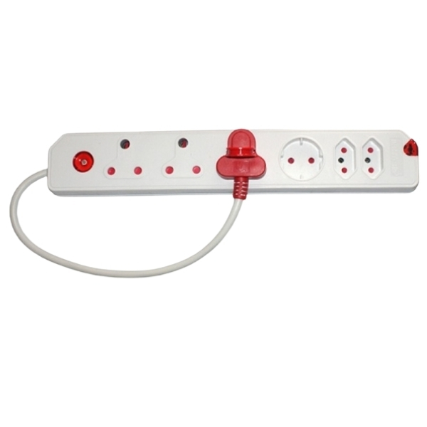 Current – Multi-Plug (6 Way) – (2 x 16A 2 x 5A 1 x Schuko Surge)
