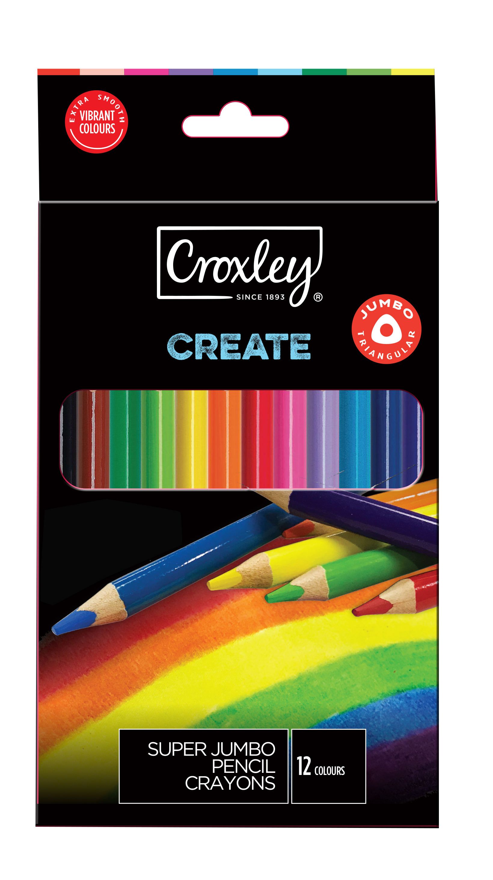 Croxley Create Super Jumbo Woodfree Colouring Pencils 12’s