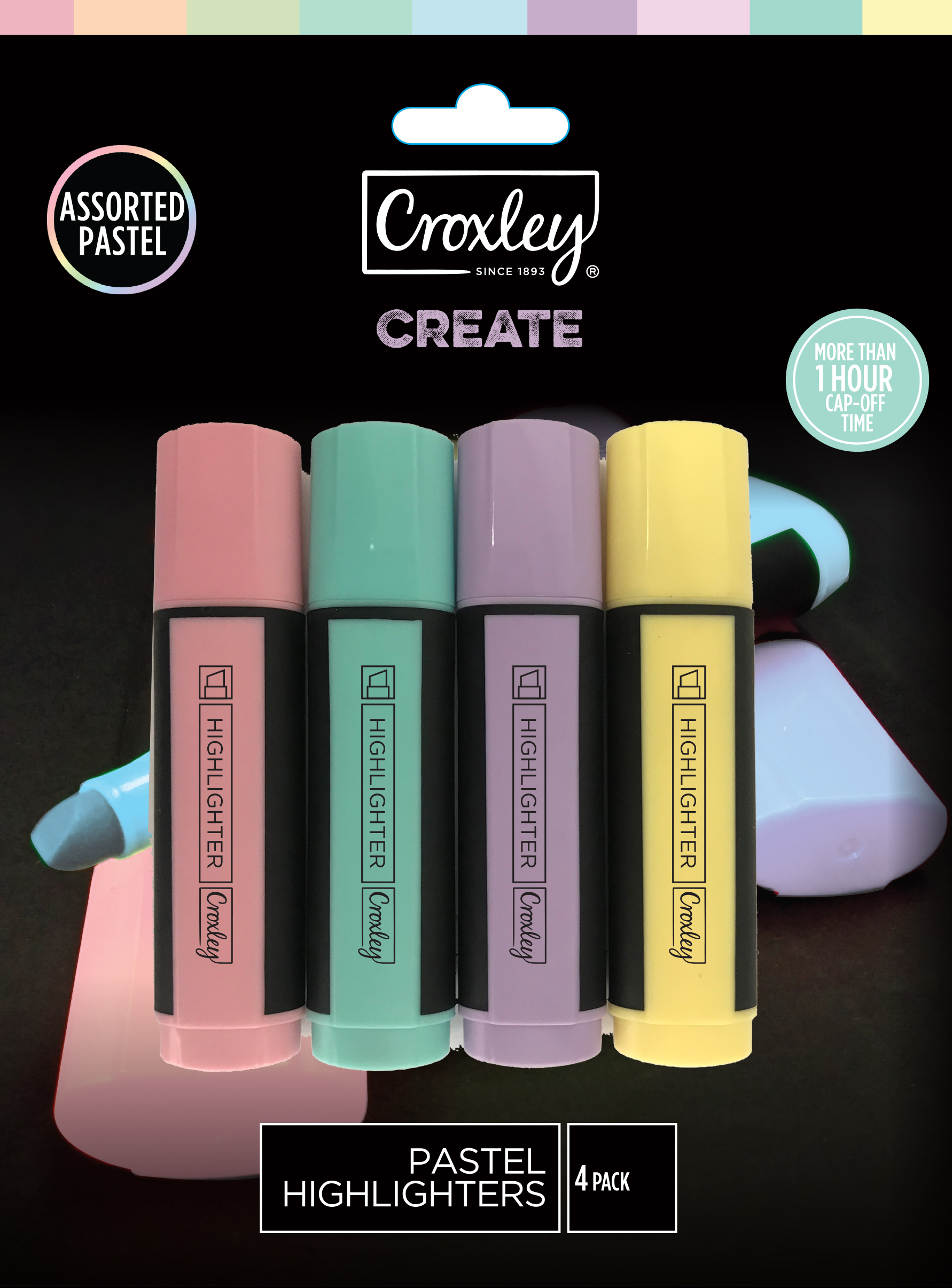 Croxley Pastel Highlighters 4 pack