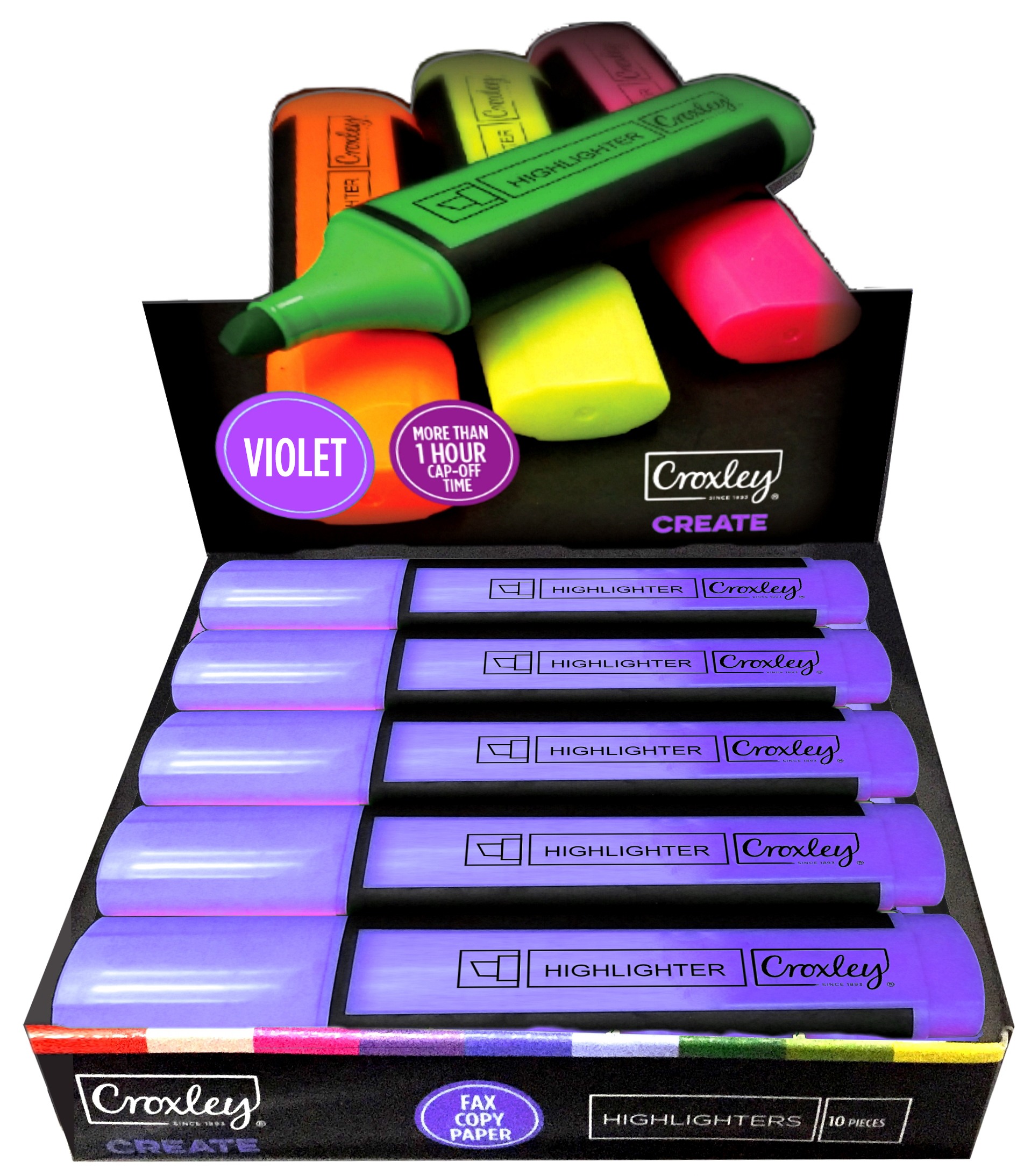 Croxley Highlighters Violet Box of 10
