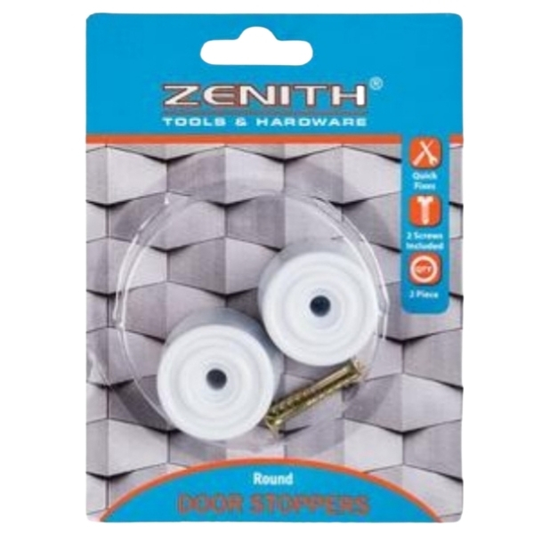 Zenith – Door Stoppers (Round) – White (2 Piece)