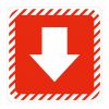 Parrot Products: Red Arrow Safety Sign on White ACP 15cm*15cm Parrot Products: Red Arrow Safety Sign on White ACP 15cm*15cm