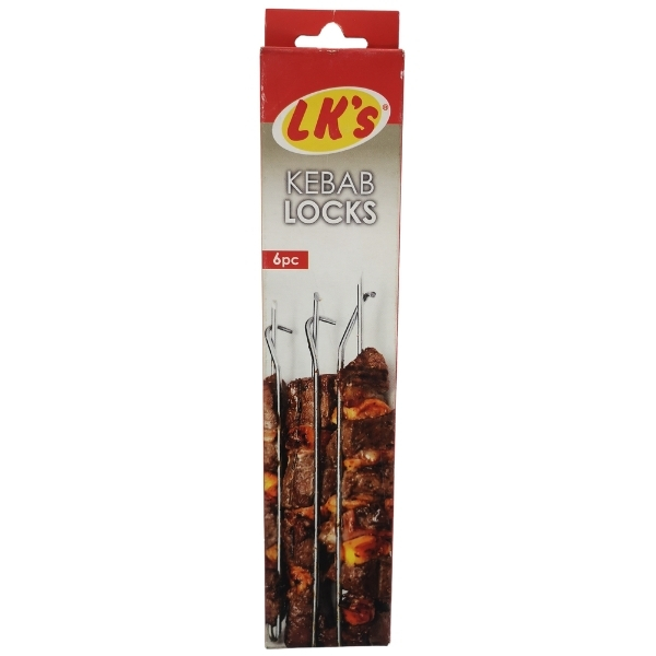 LK’s – Kebab Locks/Sosatie Braai Stokkies (Chrome) – 6 Piece