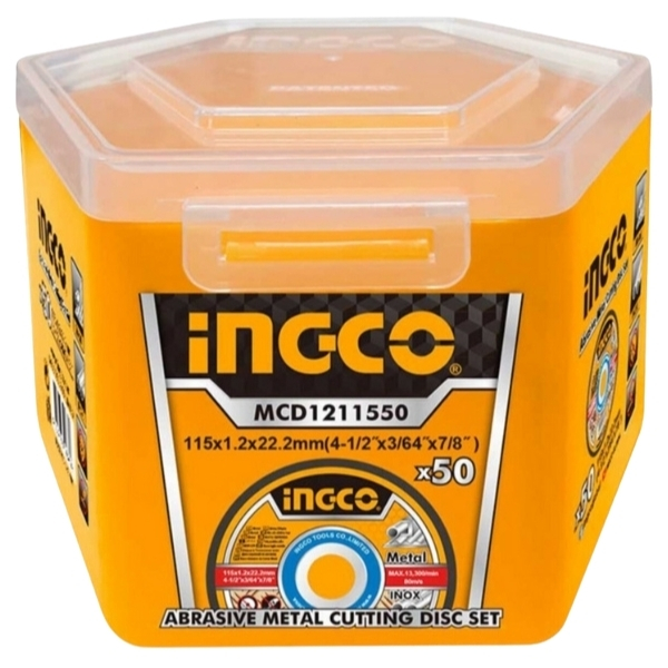 Ingco – Cutting Disc / Metal Cutting Discs (115 x 1.2 x 22.2mm) – 50 Piece