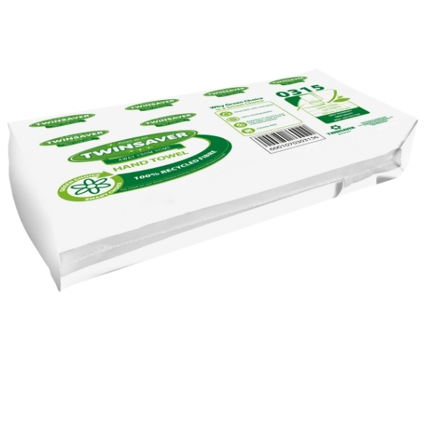 Twinsaver – Hand Towel / Interfold Hand Towel (1Ply) – Pack of 20